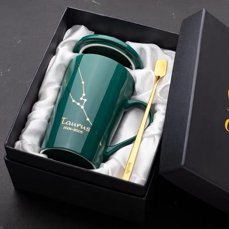 GUIRLA Dark green constellation ceramic mug gift set - GUIRLA