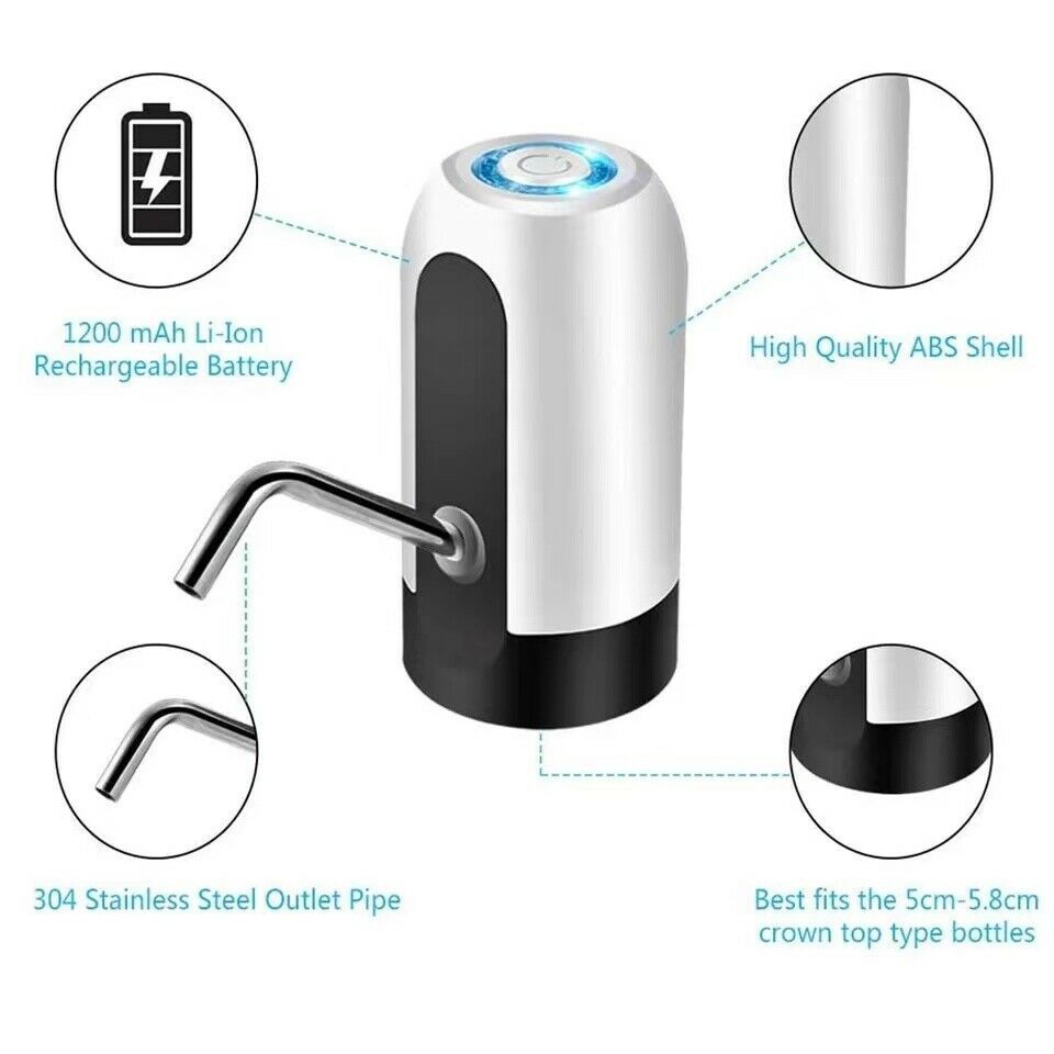 GUIRLA Water Bottle Electric Automatic Universal Dispenser 5 Gallon USB USB Water Dispenser Automatic Drinking Water Bottle - GUIRLA
