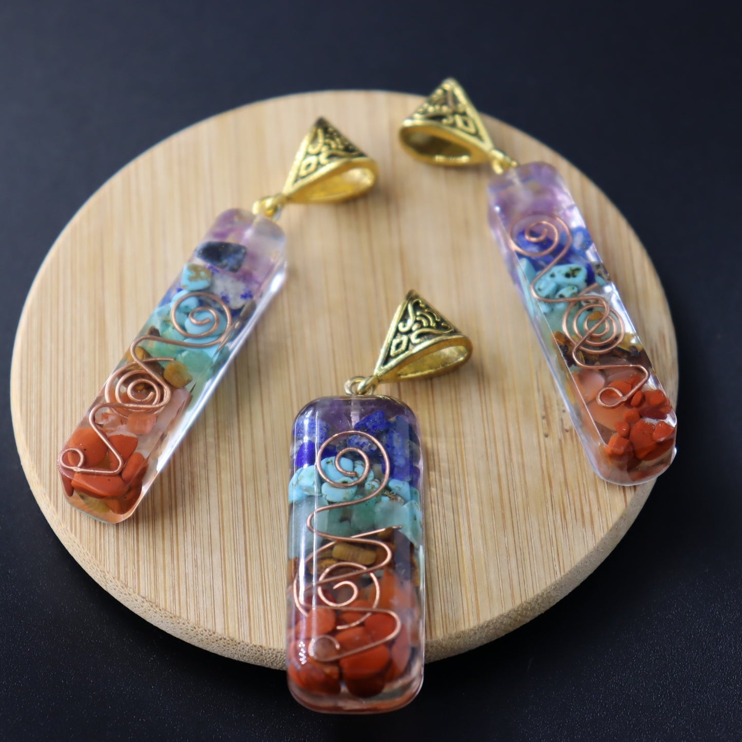GUIRLA Retro Reiki Healing Energy Crystal Pendant Natural Stone For Yoga Meditation Spiritual 7 Chakra Jewelry Necklace Amulet - GUIRLA