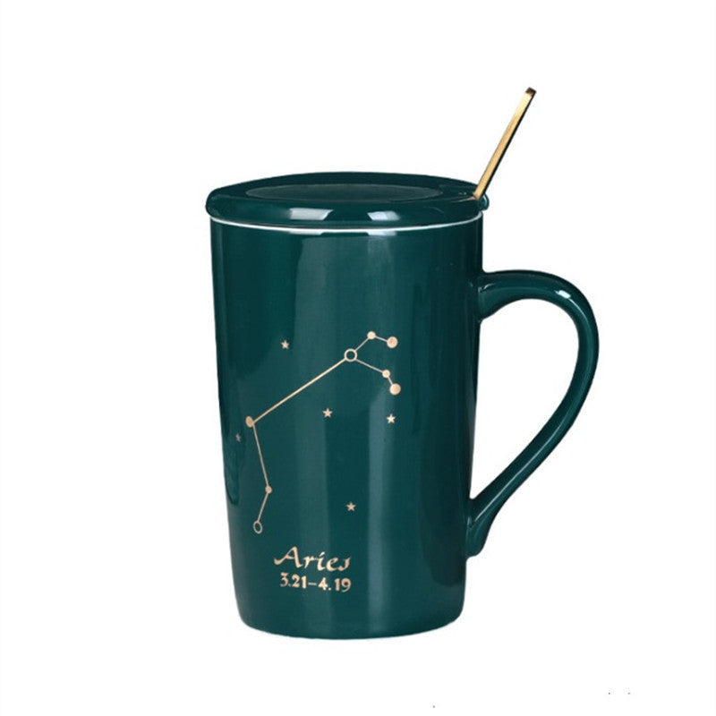 GUIRLA Dark green constellation ceramic mug gift set - GUIRLA