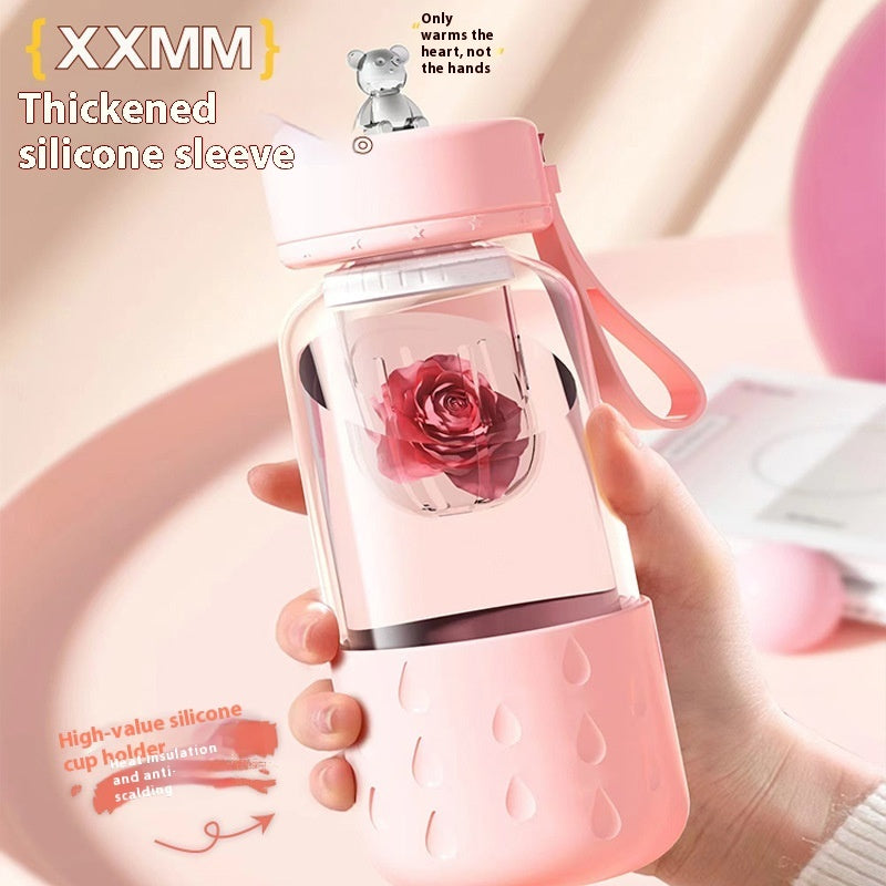 GUIRLA Tea Water Separation Magnetic Glass Water Cup Sealed Without Leakage Glass Tea Water Cup Infuser Tumbler Drinkware Water Bottle With Tea Filter - GUIRLA
