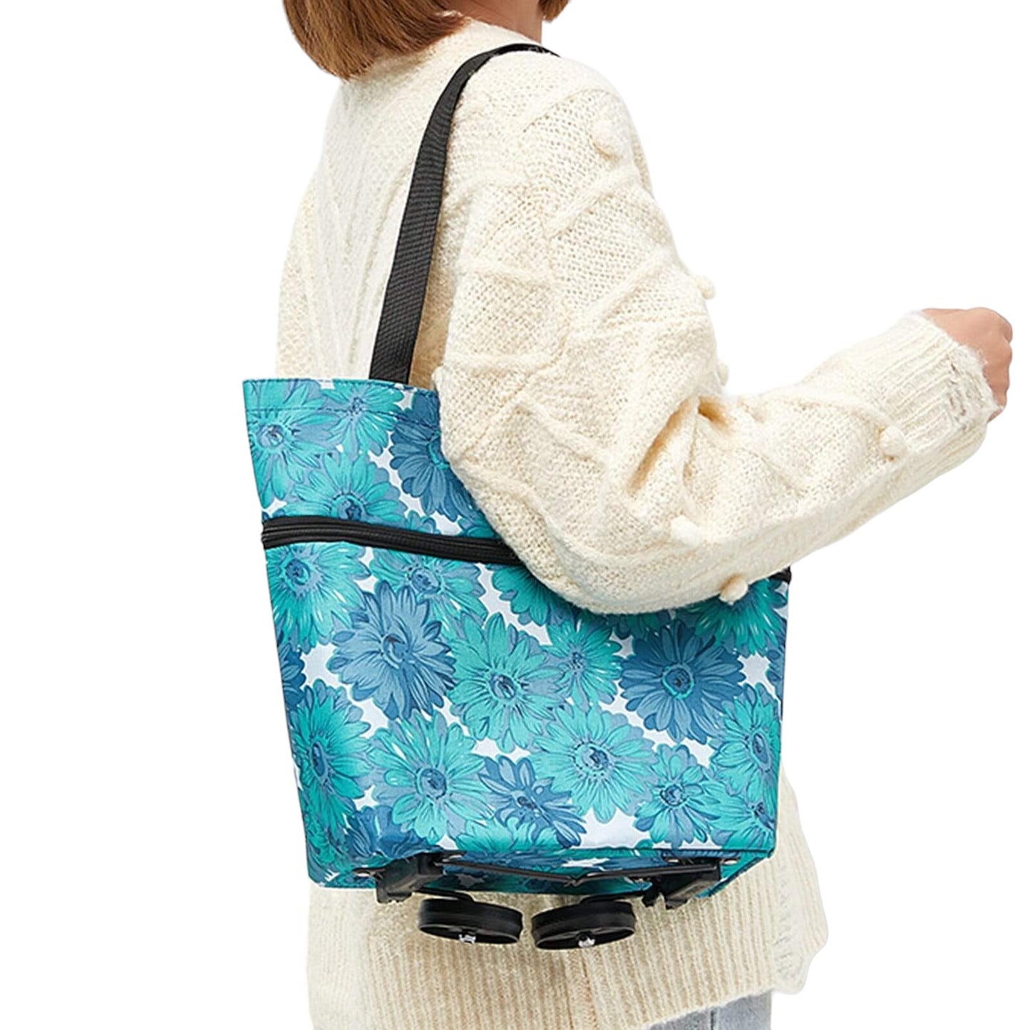 GUIRLA Shopping Tote with Wheels - GUIRLA