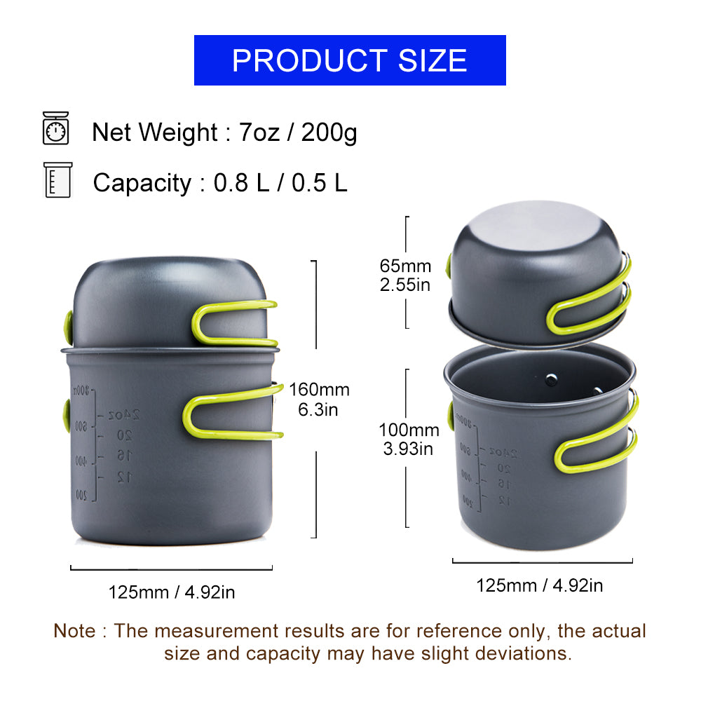 GUIRLA Outdoor Camping Tableware Kit
