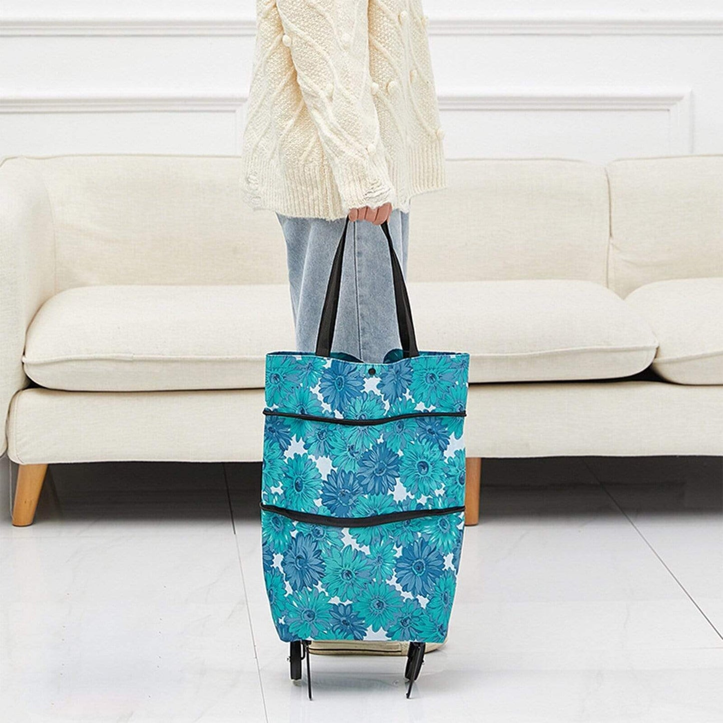GUIRLA Shopping Tote with Wheels - GUIRLA